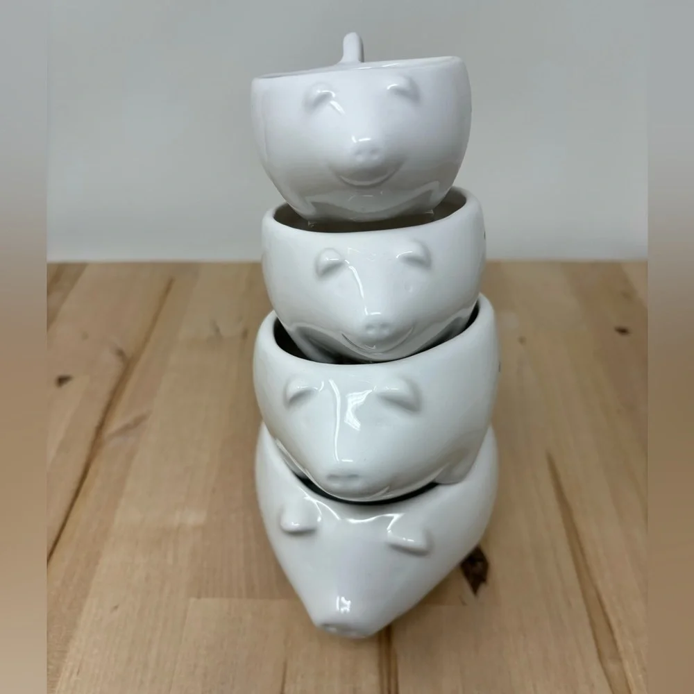 Rae Dunn Pig Shaped Measuring Cup Set of 4